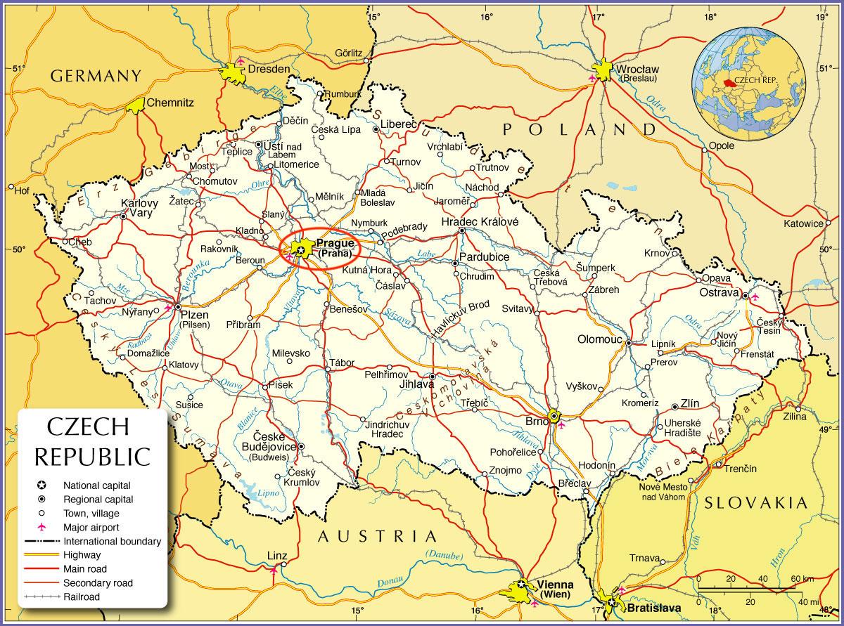 Карта Праги: офлайн-карта и подробная карта города Праги