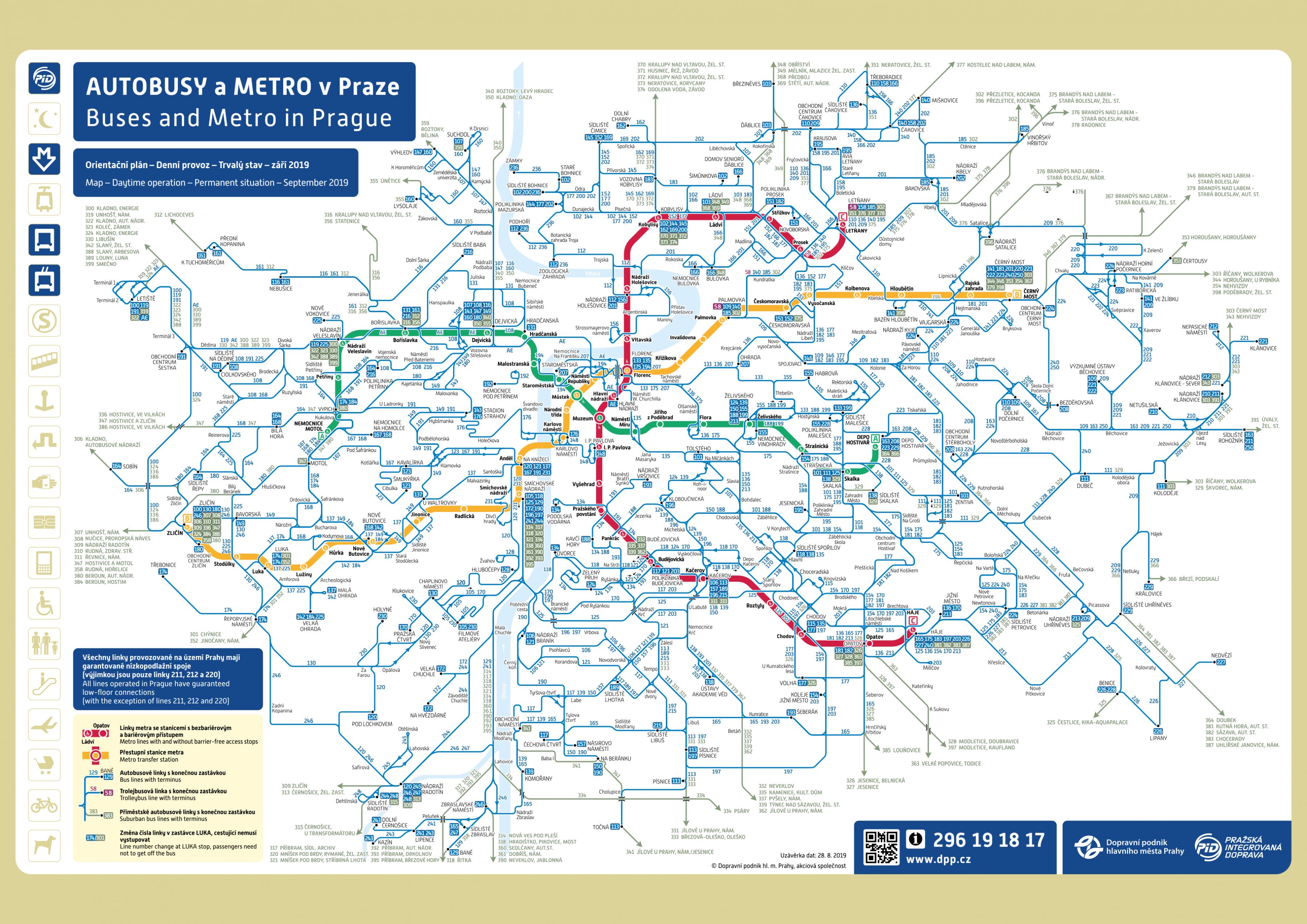 Карта пражского автобуса: автобусные маршруты и автовокзалы Праги